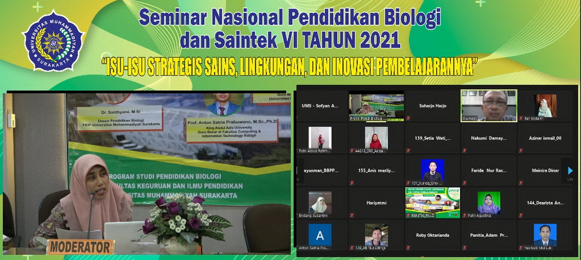 Seminar Nasional Pendidikan Biologi dan Saintek VI 2021